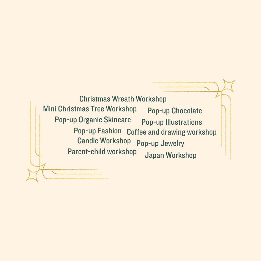 POP-UP STORE & CHRISTMAS WORKSHOPS